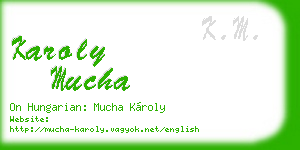 karoly mucha business card